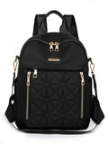 Quilted Oxford Cloth Medium Backpack.