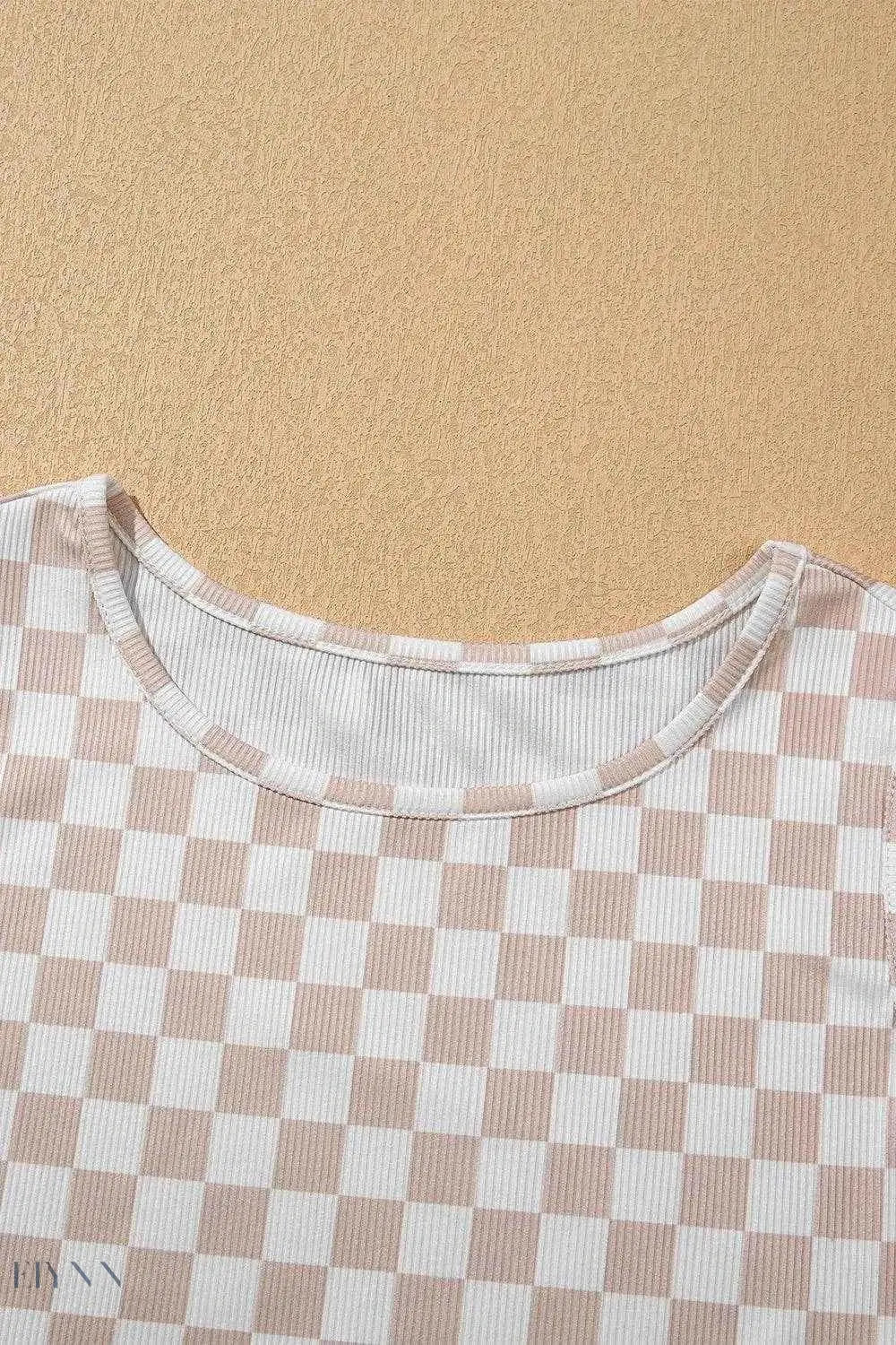 Ribbed Checkered Lounge Set - Ultimate Comfort and Style for Cozy Days - EBYNN