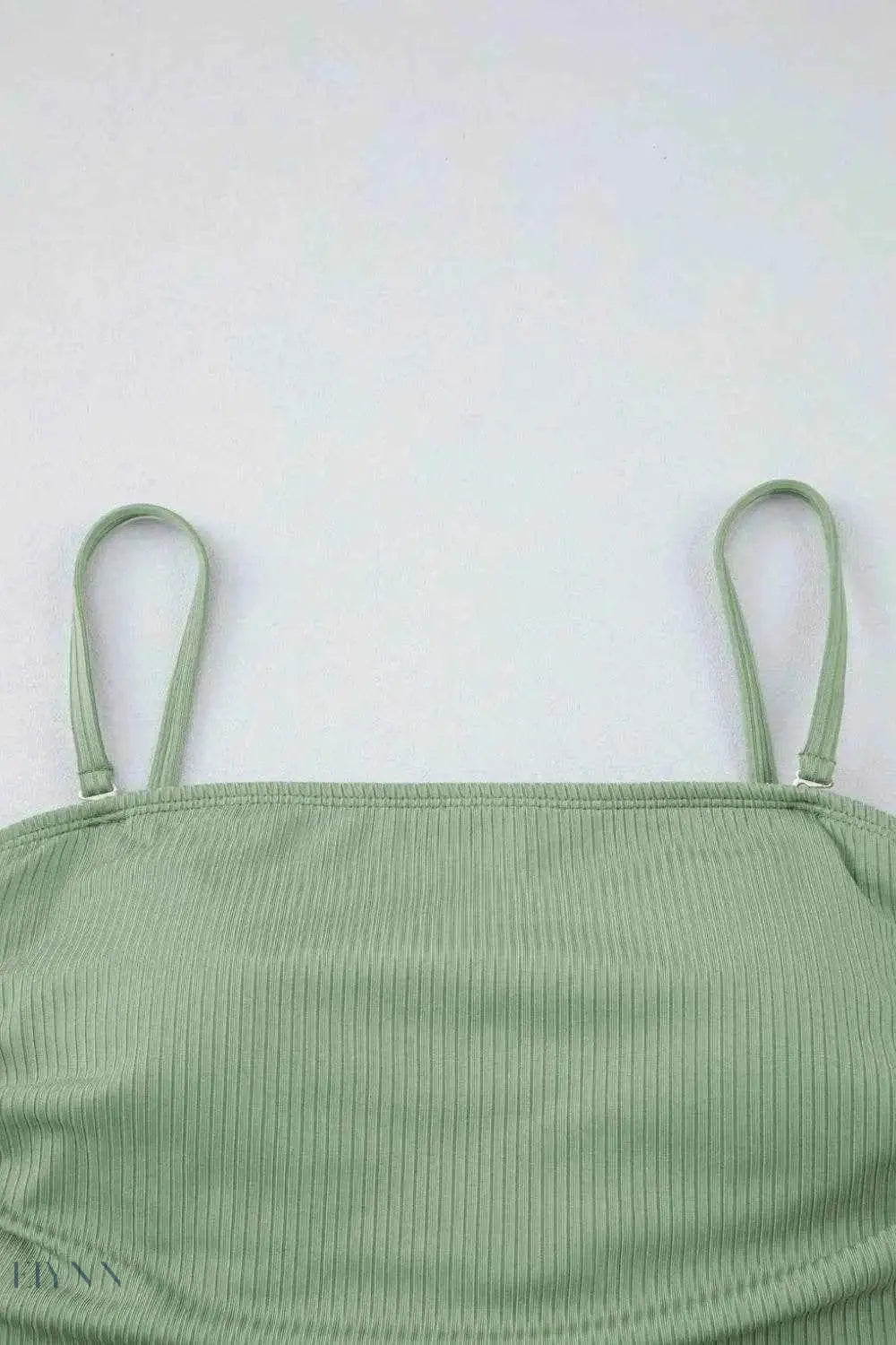 Ribbed Green Cutout Swimsuit - Stylish One Piece for a Chic Summer Look - EBYNN