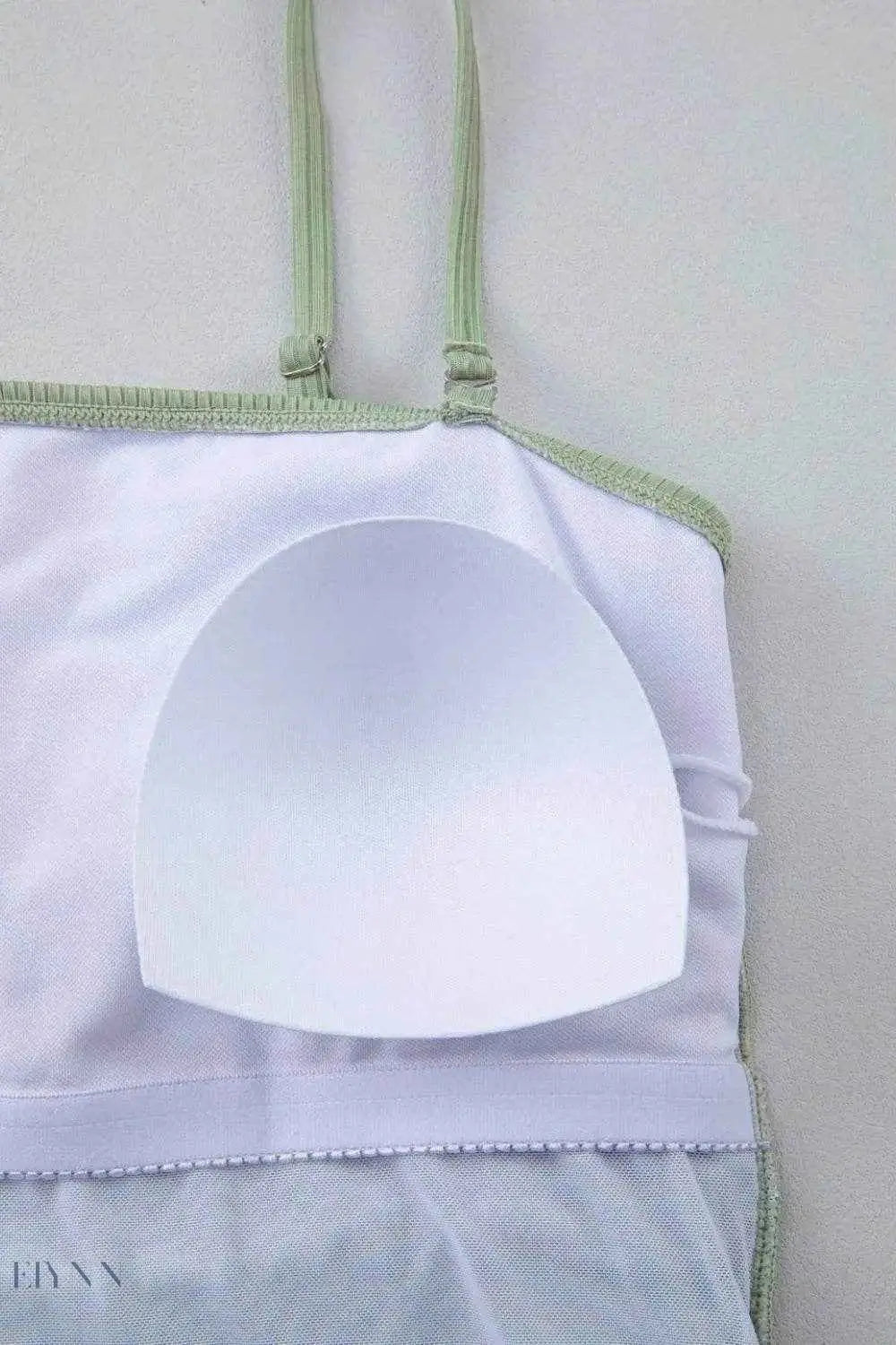 Ribbed Green Cutout Swimsuit - Stylish One Piece for a Chic Summer Look - EBYNN