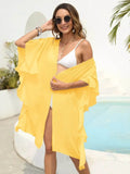 Ruffled Open Front Cover Up for Beachwear - EBYNN