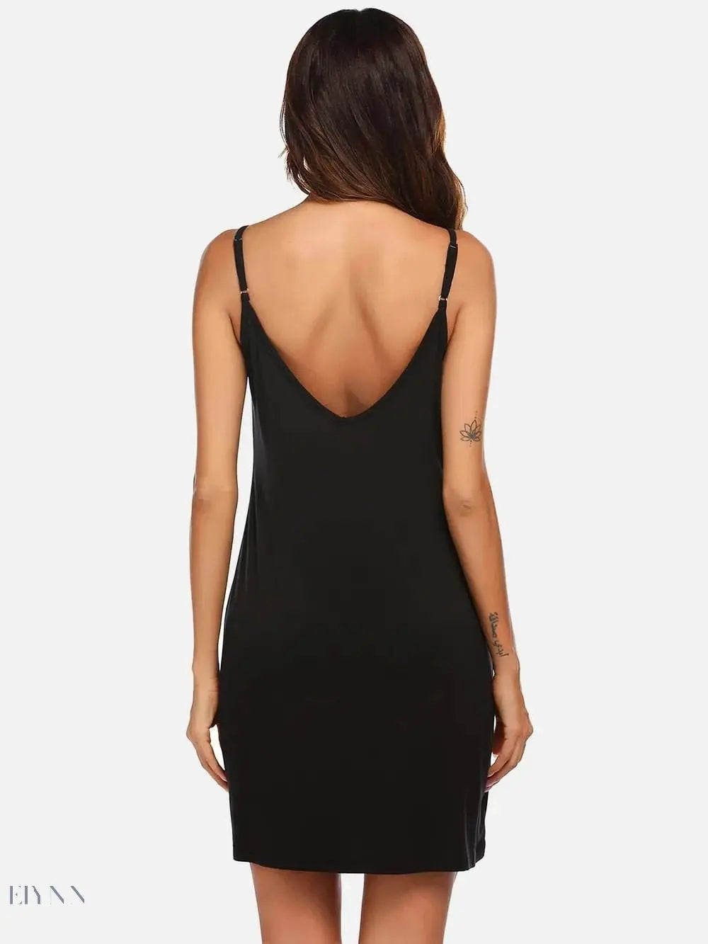 Scoop Neck Lounge Dress with Spaghetti Straps for Ultimate Comfort - EBYNN