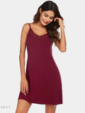 Scoop Neck Lounge Dress with Spaghetti Straps for Ultimate Comfort - EBYNN