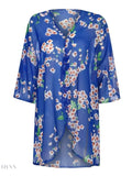 Sheer Beach Cover Up Lightweight White Kimono - EBYNN