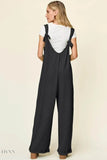 Sleeveless Wide Leg Jumpsuit with Pockets for Effortless Style - EBYNN