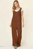 Sleeveless Wide Leg Jumpsuit with Pockets for Effortless Style - EBYNN