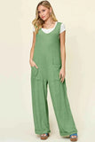 Sleeveless Wide Leg Jumpsuit with Pockets for Effortless Style - EBYNN