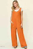 Sleeveless Wide Leg Jumpsuit with Pockets for Effortless Style - EBYNN