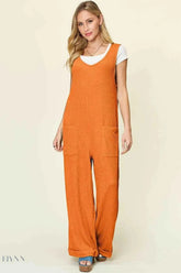 Sleeveless Wide Leg Jumpsuit with Pockets for Effortless Style - EBYNN