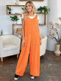 Sleeveless Wide Leg Jumpsuit with Pockets for Effortless Style - EBYNN
