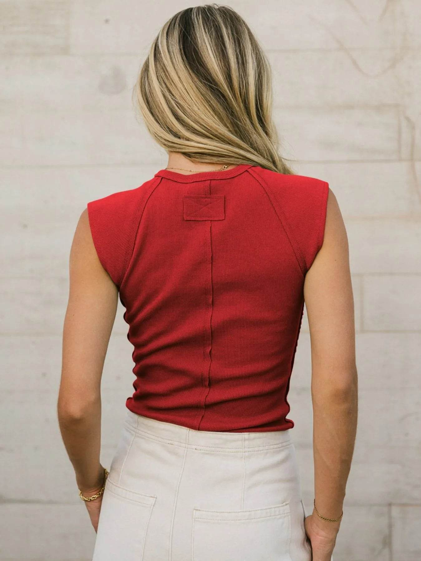 Solid Color Women's T-Shirt - Round Neck Style for Effortless Chic - EBYNN