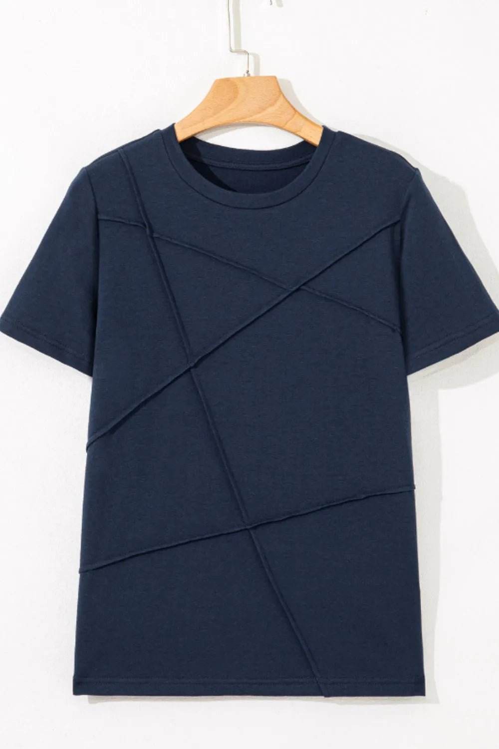 Solid Color T-Shirt for Every Occasion - Round Neck Style - EBYNN