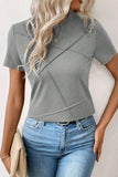 Solid Color T-Shirt for Every Occasion - Round Neck Style - EBYNN