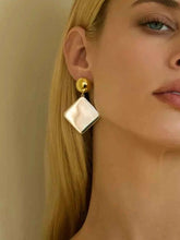 Square Shape Drop Earrings.