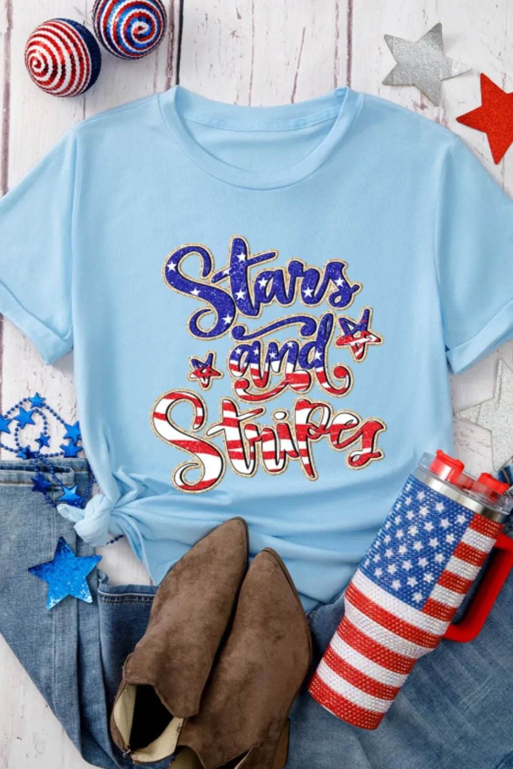 Stars and Stripes T-Shirt for Ultimate Freedom Style - EBYNN