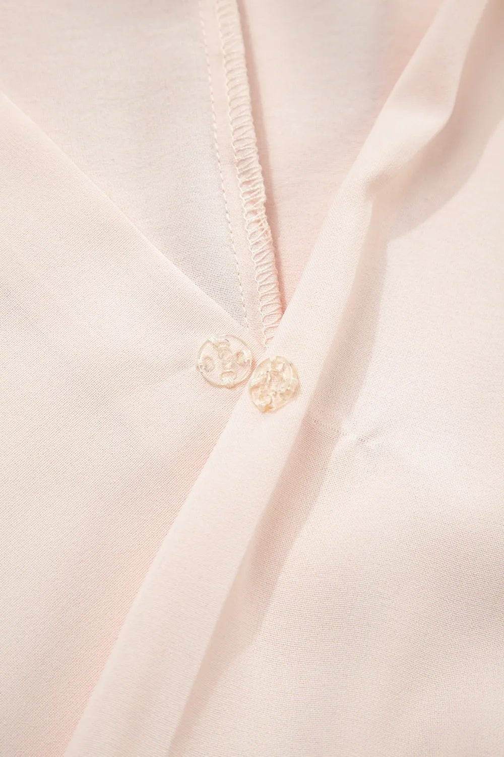 Surplice Ruched Cap Sleeve Blouse for Effortless Style - EBYNN