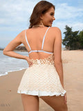 Tied Openwork Halter Cover Up for Summer - EBYNN