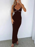 Lace Detail Slim Fit Bodycon Maxi Dress.