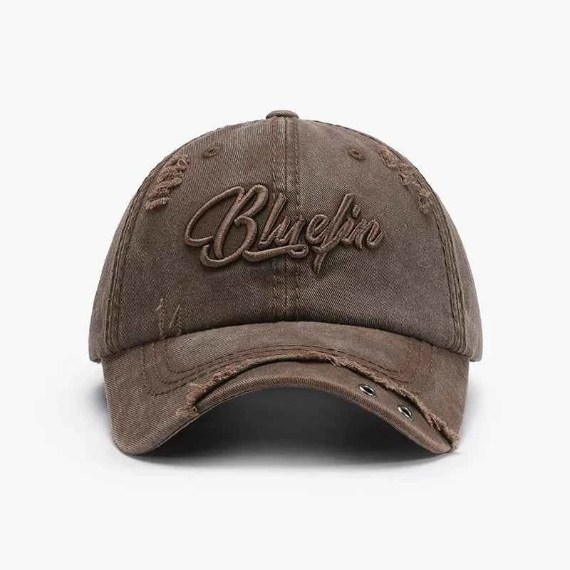 Embroidered Letter Cotton Baseball Cap.