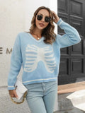 V-Neck Dropped Shoulder Sweater.