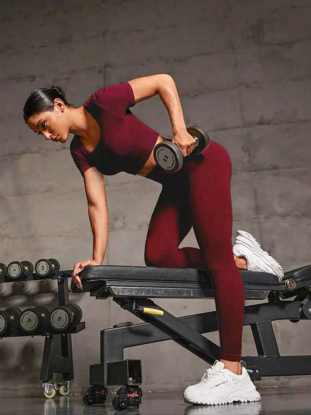Round Neck Short Sleeve Top and Leggings Active Set.