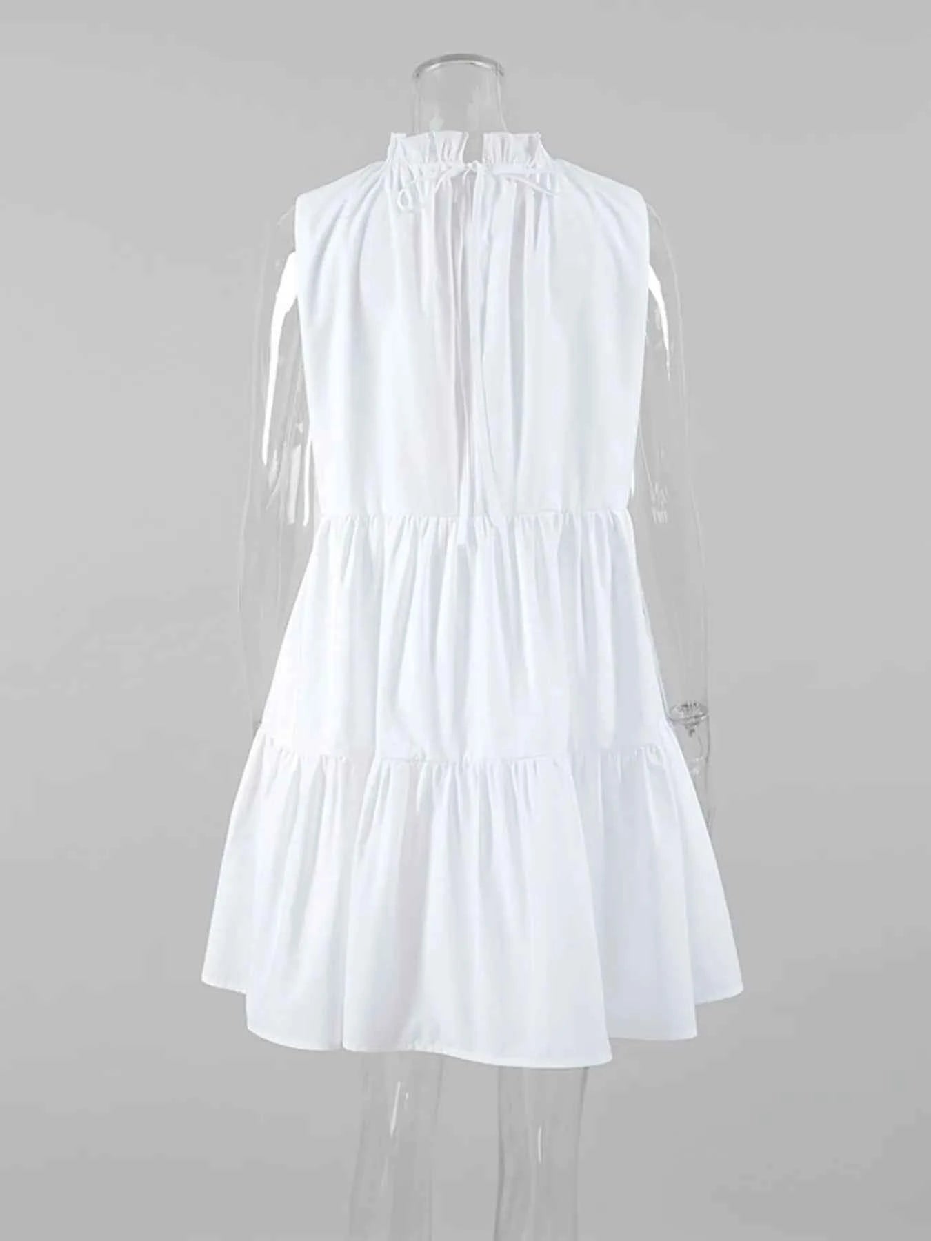 Tiered Sleeveless Summer Mini Dress.