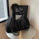 Ruched Large Canvas Tote Bag.