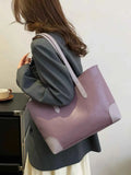 Medium PU Leather Tote Bag.