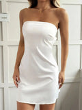 Tie Back Tube Mini Dress.