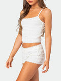 Lace Detail Cami and Shorts Set - EBYNN