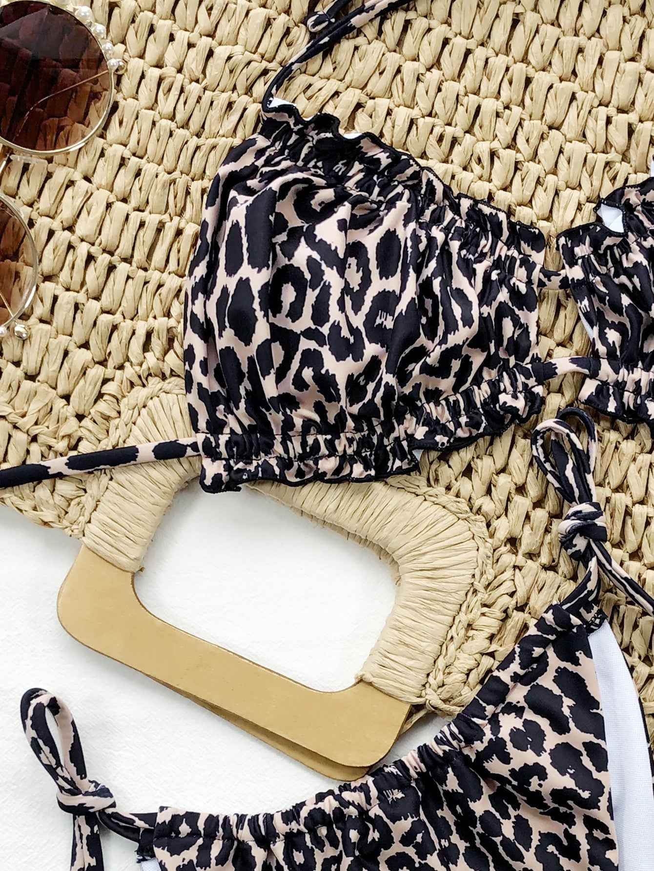 Frill Trill Halter Neck Bikini Set.