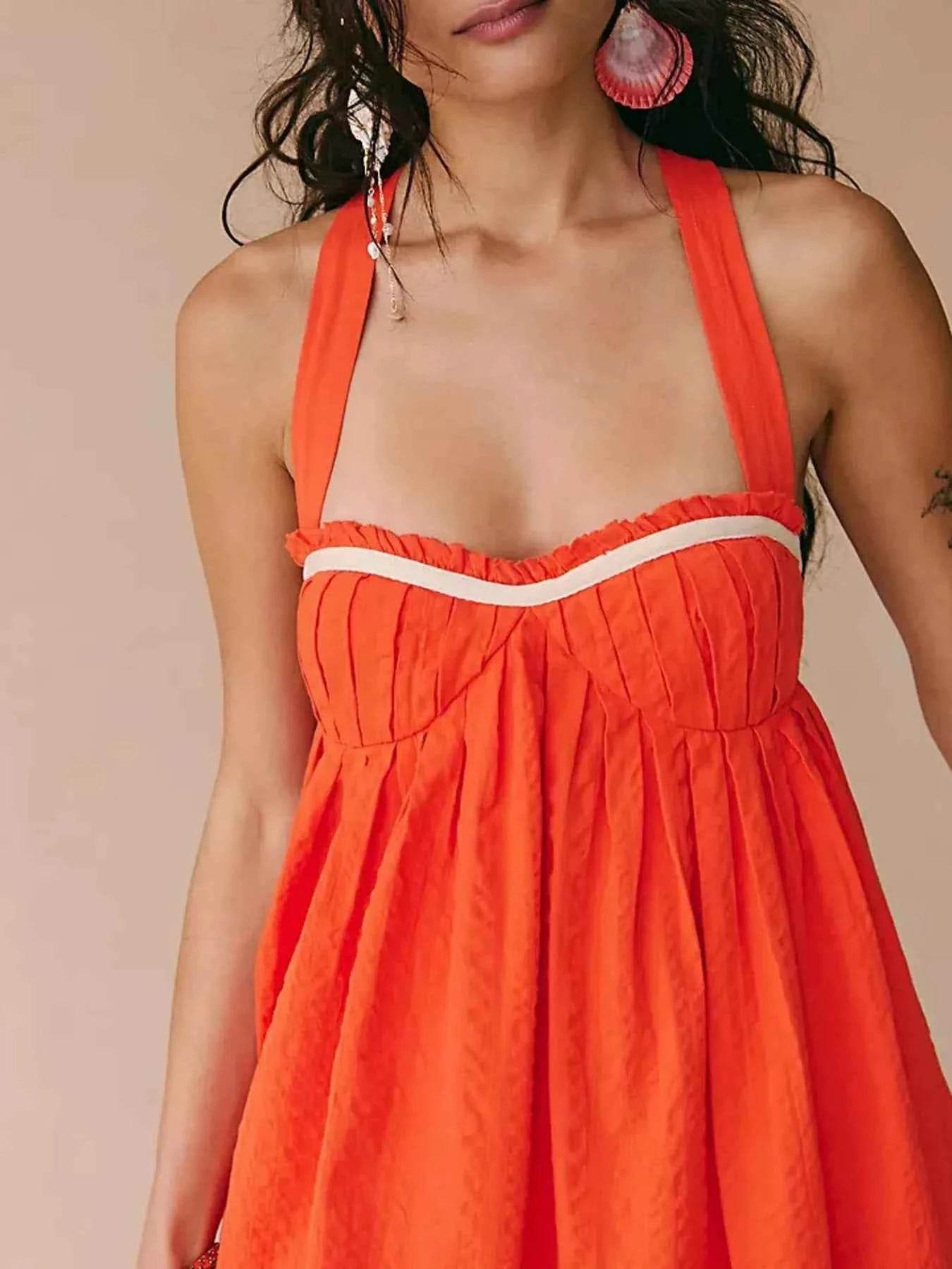 Sweetheart Neck Midi Dress.