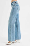 RISEN Plus Size Low Rise Ankle Boyfriend Distressed Jeans.