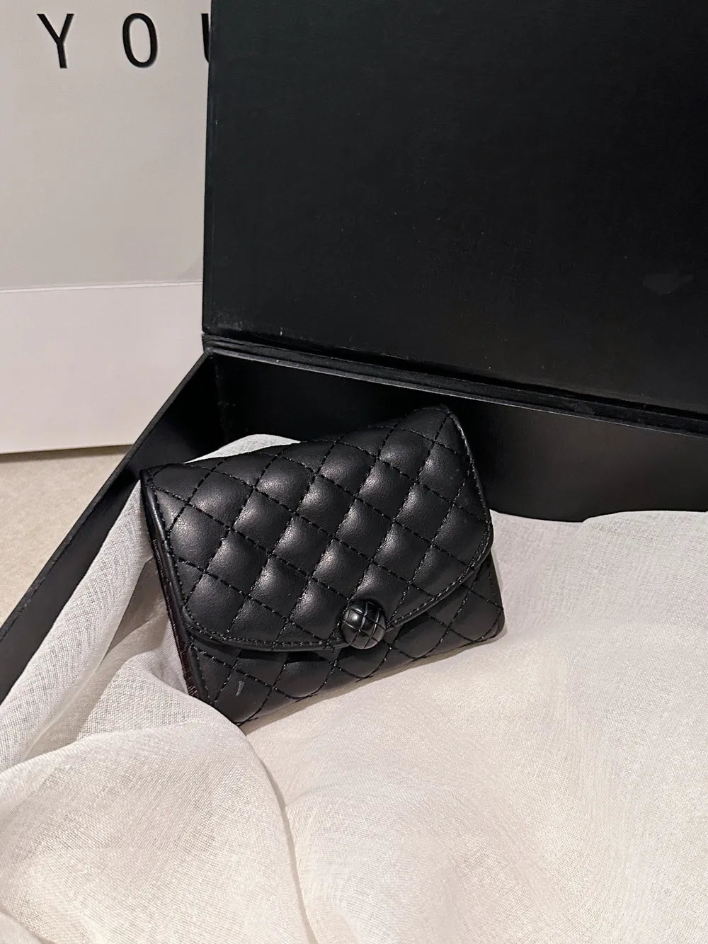Mini PU Leather Solid Color Wallet.