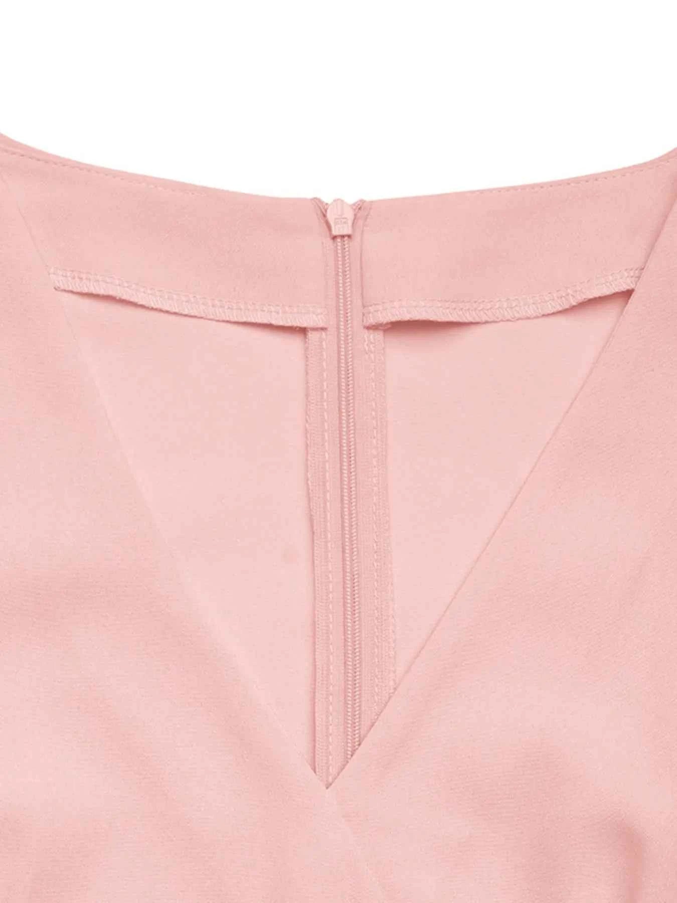 Flower Surplice Long Sleeve Blouse.