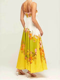Tropical Floral Gradient Maxi Cami Dress.