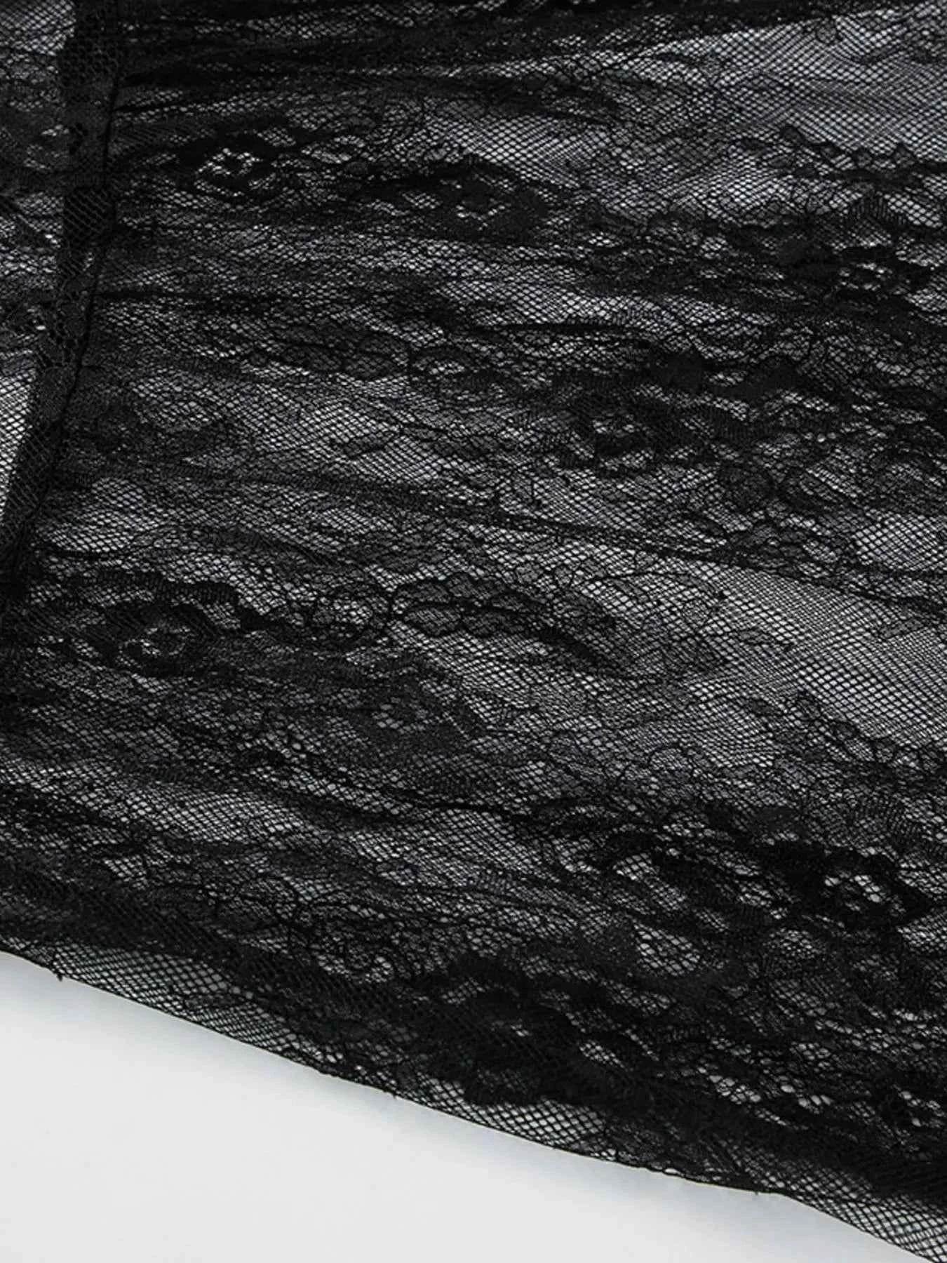 Lace Deep V-Neck Maxi Dress.