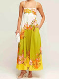 Tropical Floral Gradient Maxi Cami Dress.