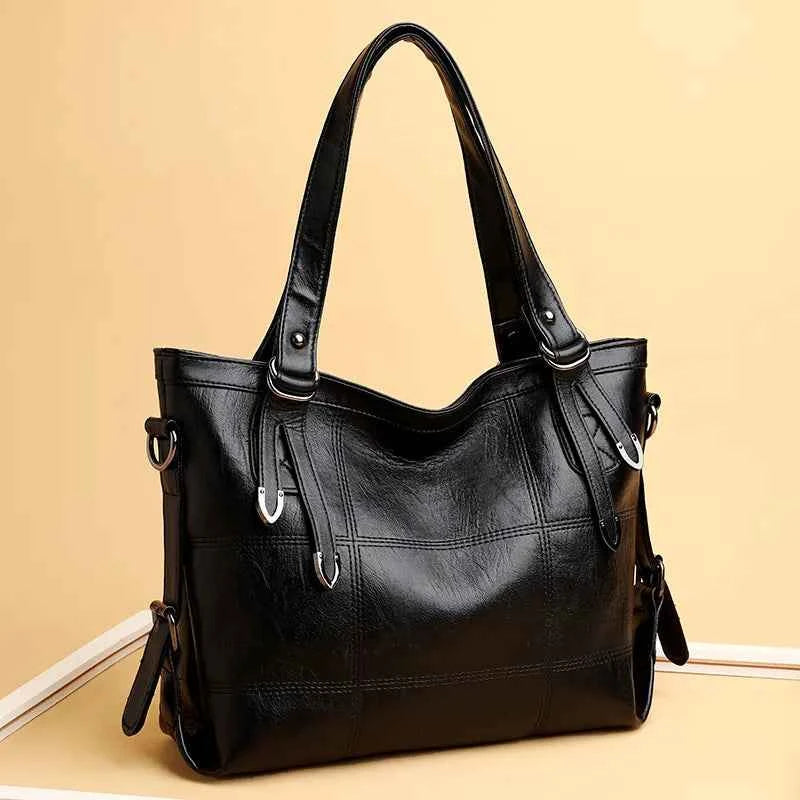 PU Leather Medium Handbag.