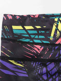 Printed Wide Waistband Active Leggings with Stirrups.