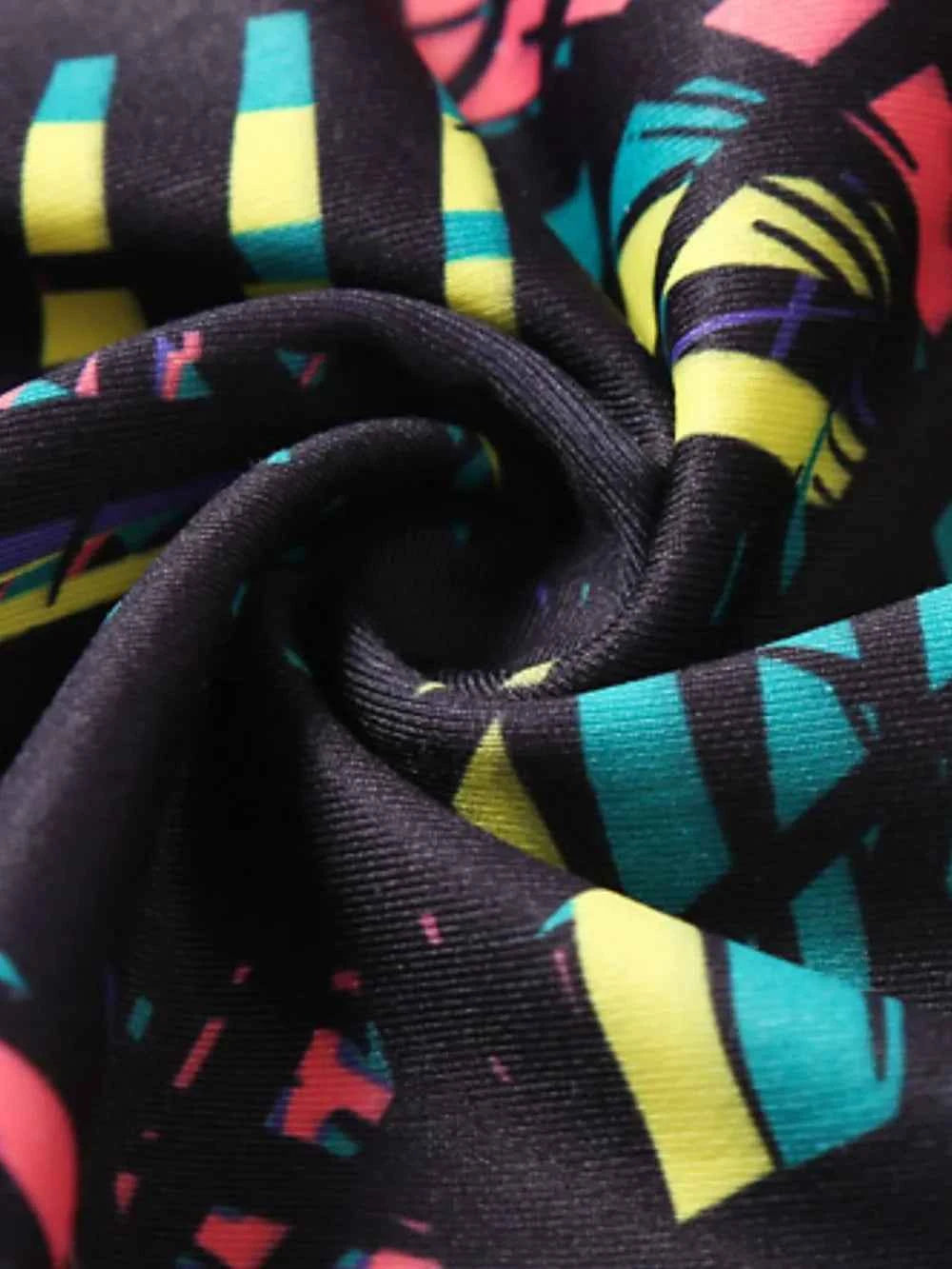 Printed Wide Waistband Active Leggings with Stirrups.