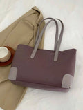 Medium PU Leather Tote Bag.