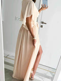 Flutter Sleeve Surplice Tie Waist Dress.