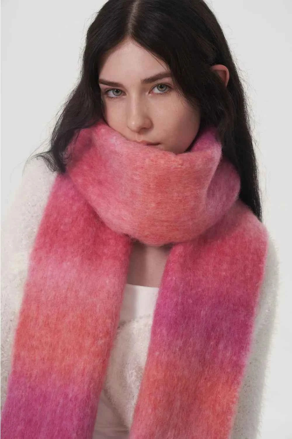 Fringe Gradient Thermal Scarf.