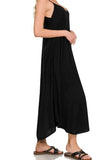 Zenana Woven Arc Hem Cami Dress with Pockets.
