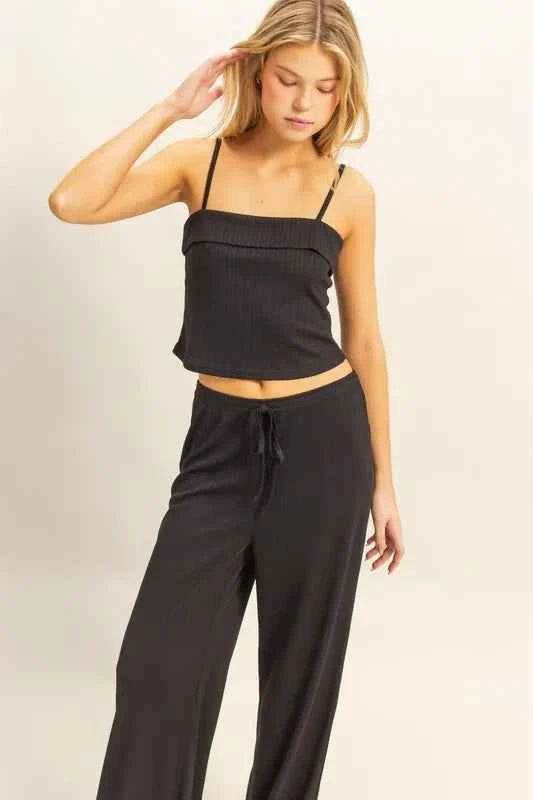 HYFVE Rib Knit Cami Top and Pants Set - EBYNN
