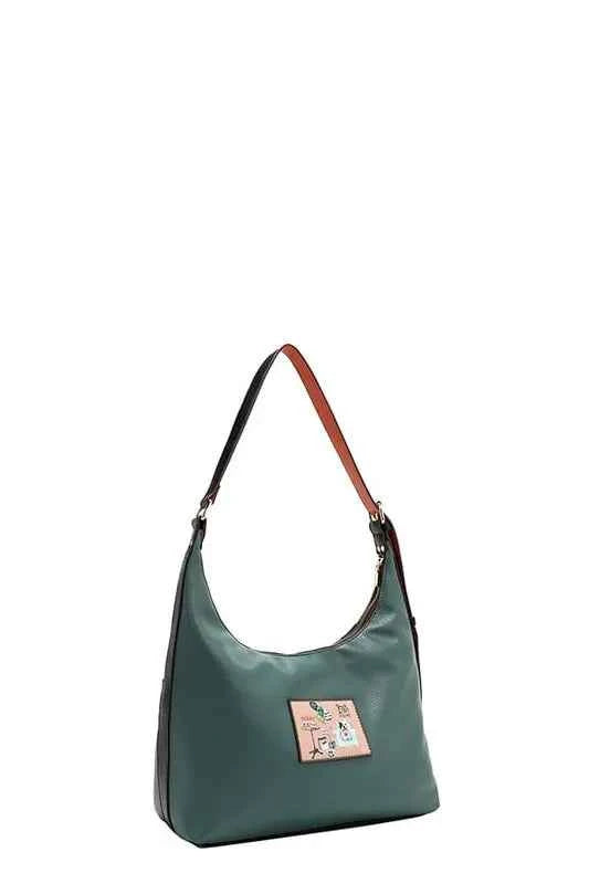 Nicole Lee USA Party King Shoulder Bag with 2 Accessory Pockets.