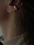 18K Gold-Plated Fringe Earrings.