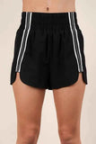 Striped Trim Detail Activewear Shorts.