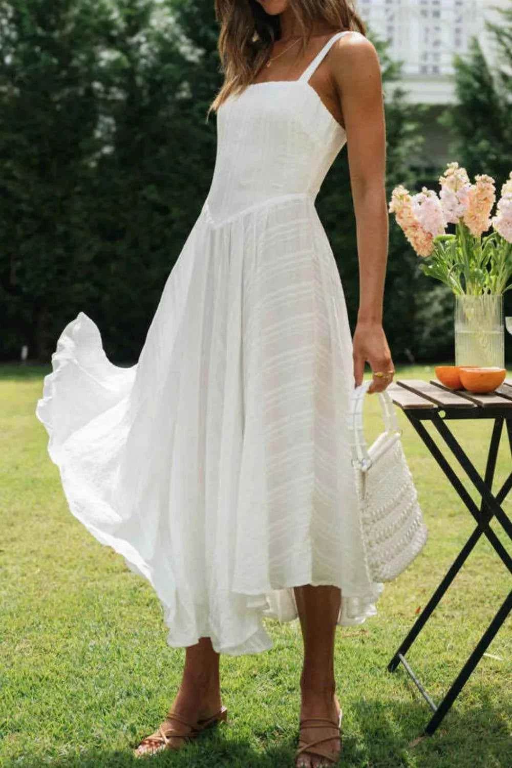 Square Neck Midi Cami Dress.